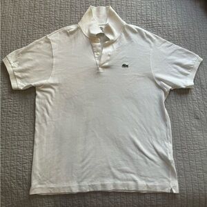 Lacoste Men’s polo shirt. Size 6/XL. White.